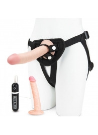 Регулируемые трусики с 2 насадками - 16 и 15 см. - Lux Fetish - купить с доставкой в Новороссийске