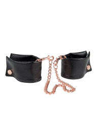 Черные мягкие наручники Entice French Cuffs с цепью - California Exotic Novelties - купить с доставкой в Новороссийске