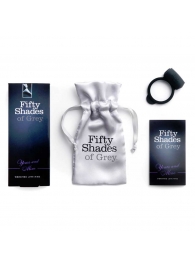 Темно-серое эрекционное кольцо Vibrating Love Ring с вибрацией - Fifty Shades of Grey - в Новороссийске купить с доставкой