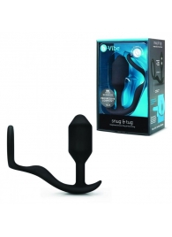 Черное эрекционное кольцо с анальным плагом Snug   Tug - b-Vibe - в Новороссийске купить с доставкой