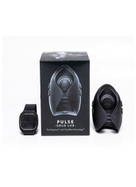 Темно-серый инновационный мужской осциллятор PULSE SOLO LUX с пультом ДУ - Hot Octopuss - в Новороссийске купить с доставкой
