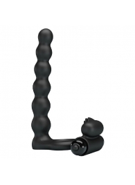 Черная насадка для двойной стимуляции Hercules Penis Sheath III - 15,3 см. - Baile - купить с доставкой в Новороссийске