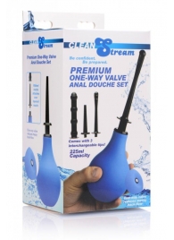 Анальный душ с 3 насадками Premium One-way Valve Anal Douche Set - XR Brands - купить с доставкой в Новороссийске