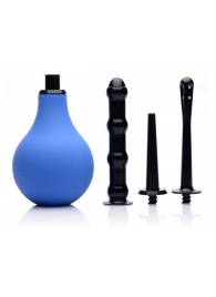 Анальный душ с 3 насадками Premium One-way Valve Anal Douche Set - XR Brands - купить с доставкой в Новороссийске