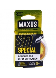 Презервативы с точками и рёбрами в пластиковом кейсе MAXUS Special - 3 шт. - Maxus - купить с доставкой в Новороссийске