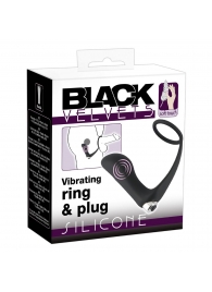 Черное эрекционное кольцо с анальной вибропробкой Vibrating Ring   Plug - Orion - в Новороссийске купить с доставкой
