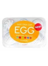 Набор из 6 мастурбаторов Tenga EGG Easy Beat с различным рельефом - Tenga - в Новороссийске купить с доставкой