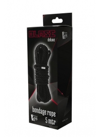 Черная веревка для шибари DELUXE BONDAGE ROPE - 5 м. - Dream Toys - купить с доставкой в Новороссийске