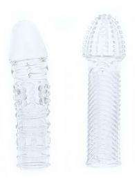 Комплект из 2 прозрачных насадок на пенис PENIS EXTENDER PACK - Dream Toys - в Новороссийске купить с доставкой