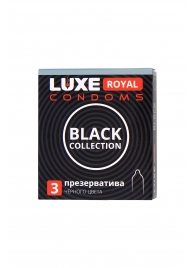 Черные презервативы LUXE Royal Black Collection - 3 шт. - Luxe - купить с доставкой в Новороссийске