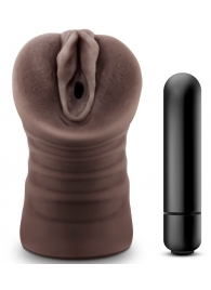 Коричневый мастурбатор-вагина Hot Chocolate Brianna - Blush Novelties - в Новороссийске купить с доставкой