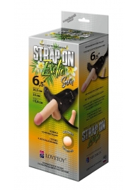 Пояс-трусики с 2 насадками Exotic-Sara - 16,5 см. - LOVETOY (А-Полимер) - купить с доставкой в Новороссийске