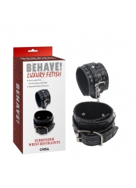 Черные наручники Surrender Wrist Restraints - Chisa - купить с доставкой в Новороссийске