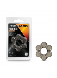 Дымчатое эрекционное кольцо Stay Hard Thick Bead Cock Ring - Blush Novelties - в Новороссийске купить с доставкой