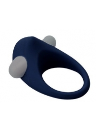 Гладкое синее эрекционное виброкольцо STIMU RING - Dream Toys - в Новороссийске купить с доставкой