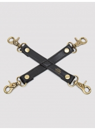Черный фиксатор для манжет Bound to You Faux Leather Hogtie - Fifty Shades of Grey - купить с доставкой в Новороссийске