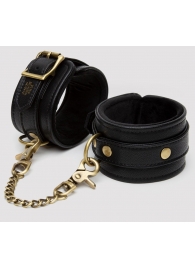 Черные оковы на ноги Bound to You Faux Leather Ankle Cuffs - Fifty Shades of Grey - купить с доставкой в Новороссийске