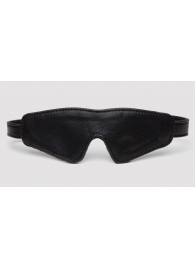 Черная плотная маска на глаза Bound to You Faux Leather Blindfold - Fifty Shades of Grey - купить с доставкой в Новороссийске