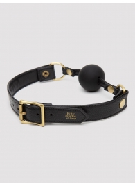 Черный кляп-шар Bound to You Faux Leather Ball Gag - Fifty Shades of Grey - купить с доставкой в Новороссийске