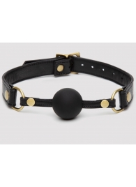 Черный кляп-шар Bound to You Faux Leather Ball Gag - Fifty Shades of Grey - купить с доставкой в Новороссийске