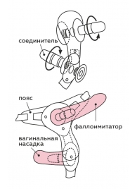 Черный пояс для женщин BEST SELECT с 3 насадками - LOVETOY (А-Полимер) - купить с доставкой в Новороссийске