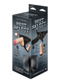 Черный пояс для женщин BEST SELECT с 3 насадками - LOVETOY (А-Полимер) - купить с доставкой в Новороссийске