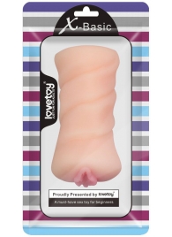 Телесный мастурбатор-вагина X-Basic Pocket Pussy без вибрации - Lovetoy - в Новороссийске купить с доставкой
