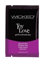 Лубрикант на водной основе для использования с игрушками WICKED Toy Love - 3 мл. - Wicked - купить с доставкой в Новороссийске