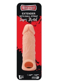 Телесная насадка EXTENDER WITH BALL STRAP 5.5 - 14 см. - Dream Toys - в Новороссийске купить с доставкой