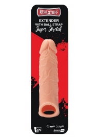 Телесная насадка EXTENDER WITH BALL STRAP 6.5 - 17 см. - Dream Toys - в Новороссийске купить с доставкой