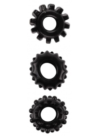Набор из 3 черных эрекционных колец SET OF 3 COCKRINGS - Dream Toys - в Новороссийске купить с доставкой