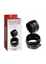 Черные оковы Classic Ankle Cuffs - Chisa - купить с доставкой в Новороссийске