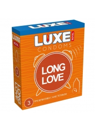 Презервативы с продлевающим эффектом LUXE Royal Long Love - 3 шт. - Luxe - купить с доставкой в Новороссийске