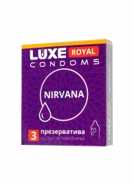 Презервативы с увеличенным количеством смазки LUXE Royal Nirvana - 3 шт. - Luxe - купить с доставкой в Новороссийске