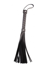 Черная многохвостая плеть Pleasure Whip - 46 см. - Chisa - купить с доставкой в Новороссийске