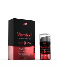 Жидкий интимный гель с эффектом вибрации Vibration! Strawberry - 15 мл. - INTT - купить с доставкой в Новороссийске