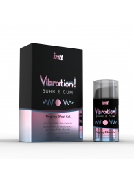 Жидкий интимный гель с эффектом вибрации Vibration! Bubble Gum - 15 мл. - INTT - купить с доставкой в Новороссийске