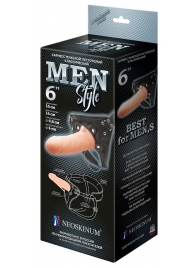 Телесный пустотелый харнесс MEN Style - 17,5 см. - LOVETOY (А-Полимер) - купить с доставкой в Новороссийске