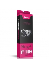 Серебристая плетка Struggle My Flogger с черной ручкой - 45 см. - Lovetoy - купить с доставкой в Новороссийске
