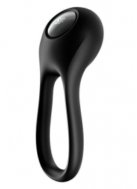 Черное эрекционное виброкольцо Majestic Duo - Satisfyer - в Новороссийске купить с доставкой