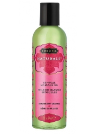 Массажное масло Naturals Strawberry Dreams с ароматом клубники - 59 мл. - Kama Sutra - купить с доставкой в Новороссийске