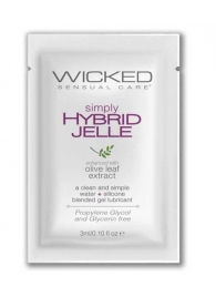 Гель-лубрикант на водно-силиконовой основе Simply Hybrid Jelle - 3 мл. - Wicked - купить с доставкой в Новороссийске