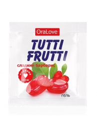 Гель-смазка Tutti-frutti со вкусом барбариса - 4 гр. - Биоритм - купить с доставкой в Новороссийске