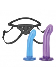 Страпон унисекс Beginners Strap-On с 2 насадками - 15 и 13 см. - Lux Fetish - купить с доставкой в Новороссийске