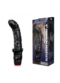 Черный вибромассажер простаты 6  Premium Prostate Massager - BlueLine - в Новороссийске купить с доставкой