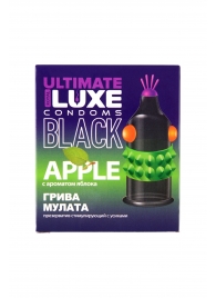 Черный стимулирующий презерватив  Грива мулата  с ароматом яблока - 1 шт. - Luxe - купить с доставкой в Новороссийске