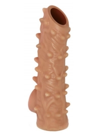 Телесная насадка с шипами и открытой головкой Nude Sleeve S - 10 см. - KOKOS - в Новороссийске купить с доставкой