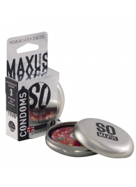 Экстремально тонкие презервативы в железном кейсе MAXUS Extreme Thin - 3 шт. - Maxus - купить с доставкой в Новороссийске