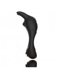 Черное эрекционное кольцо с двумя моторами Zeus Dual Vibe Cock Ring - FeelzToys - в Новороссийске купить с доставкой