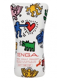 Мастурбатор-туба Keith Haring Soft Tube CUP - Tenga - в Новороссийске купить с доставкой